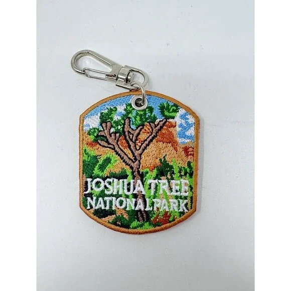 Joshua Tree National Park Embroidered Double Sided Keychain 2.5”x2” - Picture 2 of 2